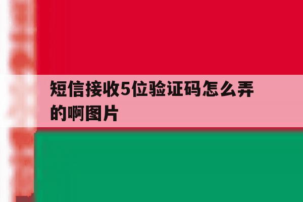短信接收5位验证码怎么弄的啊图片 短信接收5位验证码怎么弄的啊图片