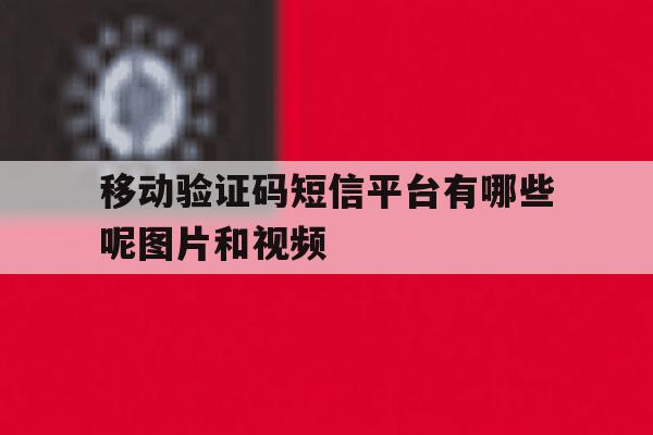 移动验证码短信平台有哪些呢图片和视频的简单介绍 移动验证码短信平台有哪些呢图片和视频的简单介绍