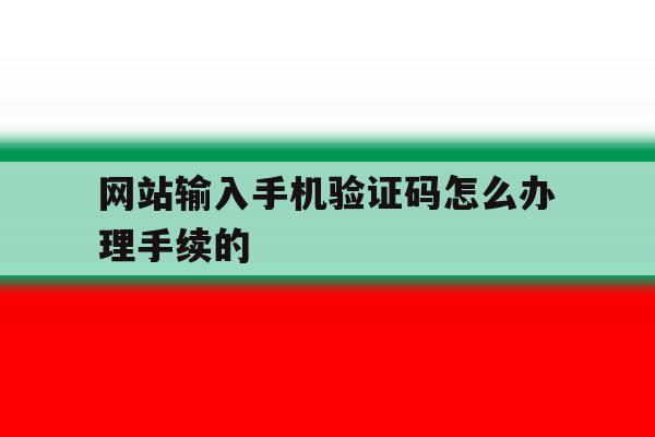 网站输入手机验证码怎么办理手续的 网站输入手机验证码怎么办理手续的