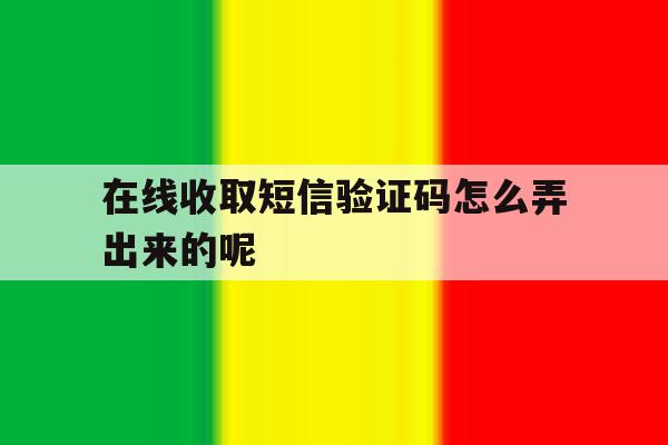 在线收取短信验证码怎么弄出来的呢 在线收取短信验证码怎么弄出来的呢