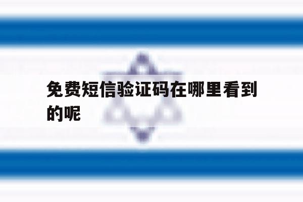 免费短信验证码在哪里看到的呢 免费短信验证码在哪里看到的呢