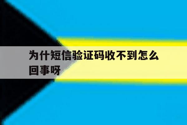为什短信验证码收不到怎么回事呀 为什短信验证码收不到怎么回事呀