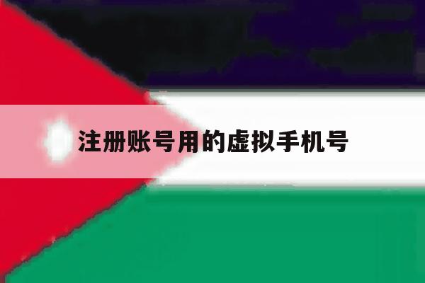 注册账号用的虚拟手机号