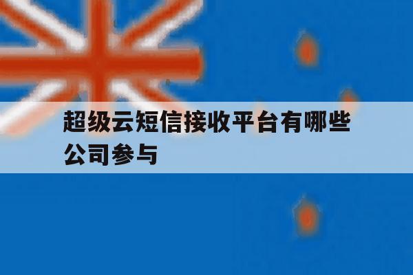 超级云短信接收平台有哪些公司参与 超级云短信接收平台有哪些公司参与
