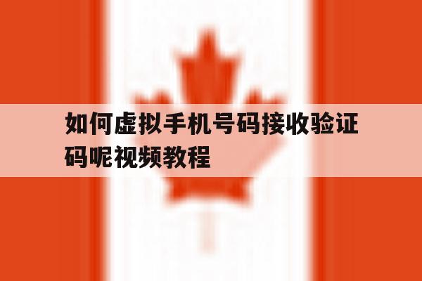 如何虚拟手机号码接收验证码呢视频教程 如何虚拟手机号码接收验证码呢视频教程
