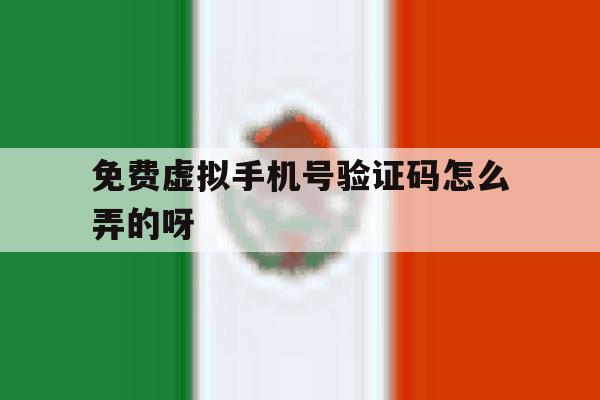 免费虚拟手机号验证码怎么弄的呀 免费虚拟手机号验证码怎么弄的呀