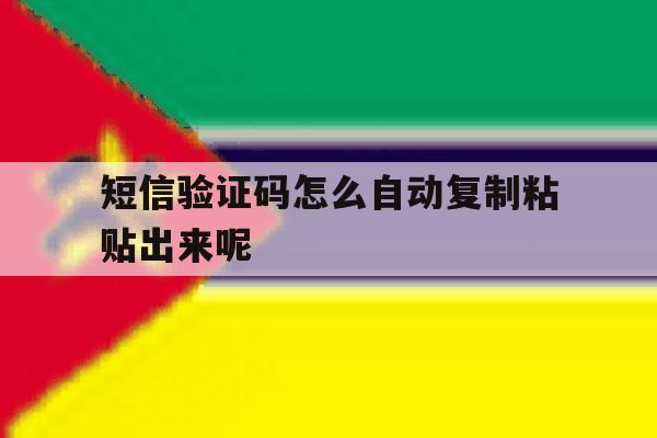 短信验证码怎么自动复制粘贴出来呢 短信验证码怎么自动复制粘贴出来呢