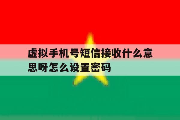 虚拟手机号短信接收什么意思呀怎么设置密码 虚拟手机号短信接收什么意思呀怎么设置密码
