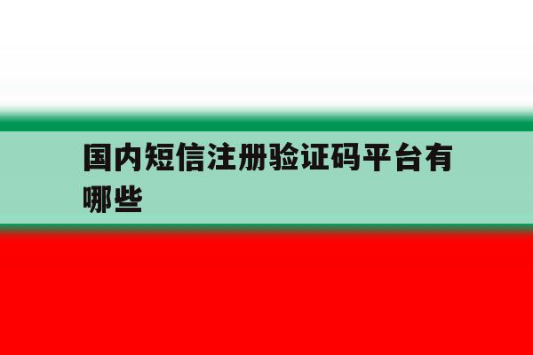 国内短信注册验证码平台有哪些 国内短信注册验证码平台有哪些