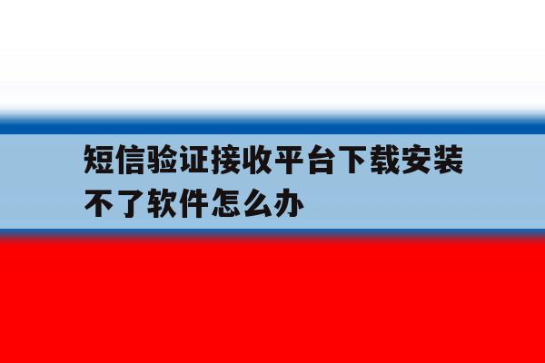 短信验证接收平台下载安装不了软件怎么办 短信验证接收平台下载安装不了软件怎么办