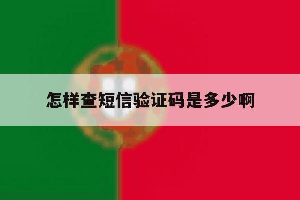怎样查短信验证码是多少啊 怎样查短信验证码是多少啊