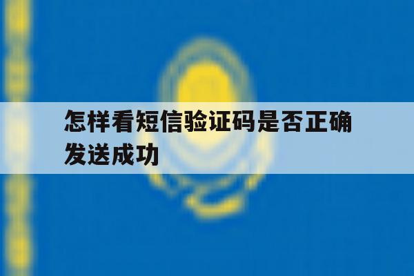 怎样看短信验证码是否正确发送成功 怎样看短信验证码是否正确发送成功