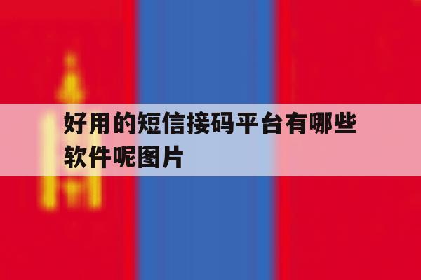 好用的短信接码平台有哪些软件呢图片 好用的短信接码平台有哪些软件呢图片