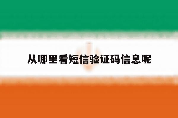 从哪里看短信验证码信息呢 从哪里看短信验证码信息呢