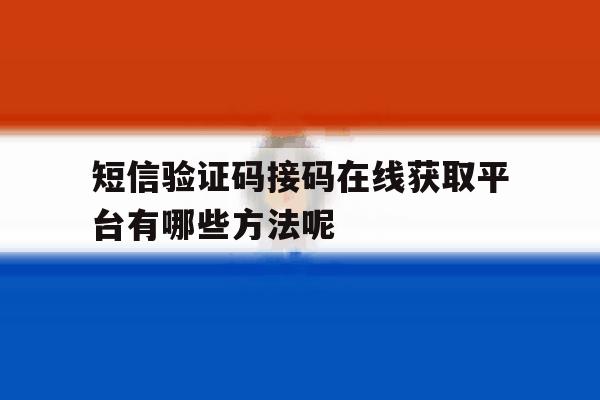 短信验证码接码在线获取平台有哪些方法呢 短信验证码接码在线获取平台有哪些方法呢