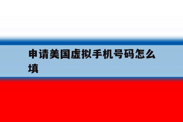 申请美国虚拟手机号码怎么填 申请美国虚拟手机号码怎么填