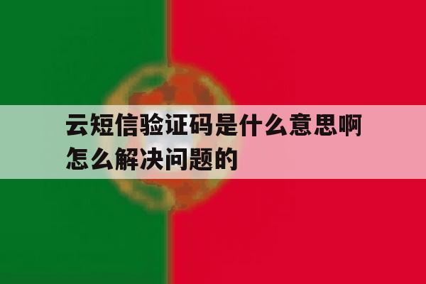 云短信验证码是什么意思啊怎么解决问题的的简单介绍 云短信验证码是什么意思啊怎么解决问题的的简单介绍