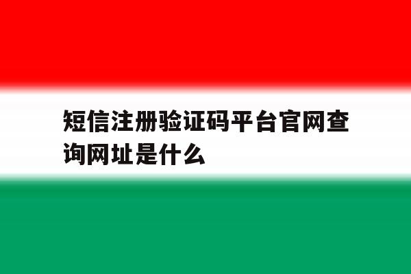 短信注册验证码平台官网查询网址是什么的简单介绍