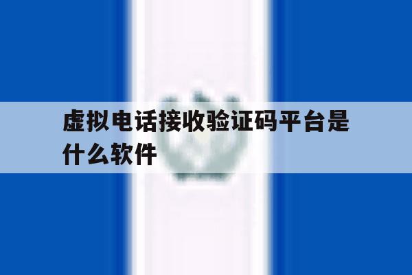 虚拟电话接收验证码平台是什么软件 虚拟电话接收验证码平台是什么软件