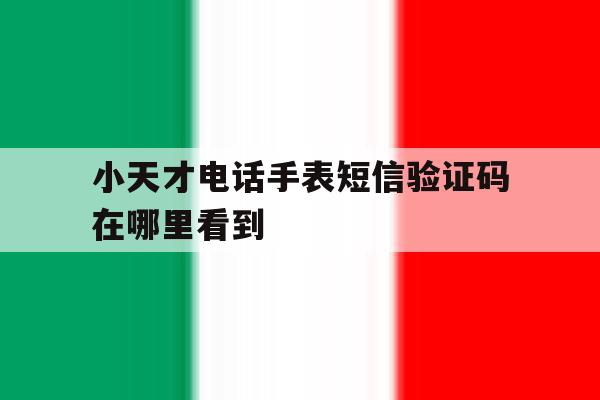 小天才电话手表短信验证码在哪里看到 小天才电话手表短信验证码在哪里看到