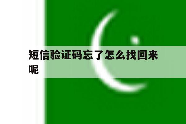 短信验证码忘了怎么找回来呢 短信验证码忘了怎么找回来呢
