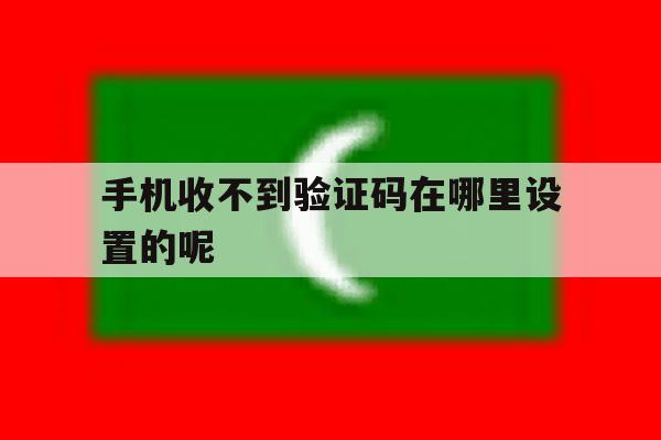 手机收不到验证码在哪里设置的呢 手机收不到验证码在哪里设置的呢