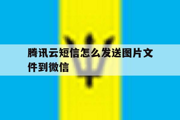 腾讯云短信怎么发送图片文件到微信 腾讯云短信怎么发送图片文件到微信