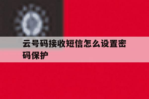 云号码接收短信怎么设置密码保护 云号码接收短信怎么设置密码保护