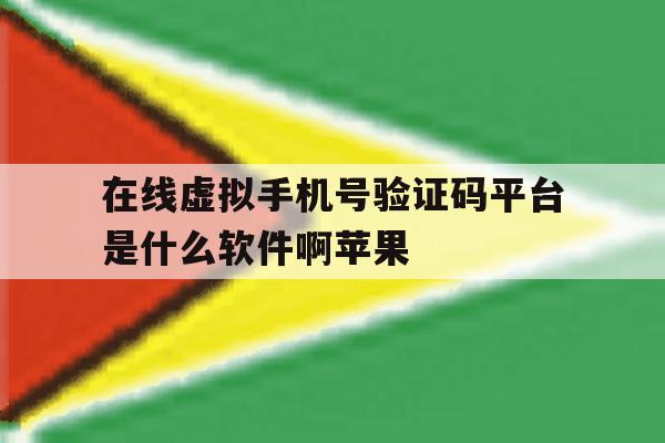 在线虚拟手机号验证码平台是什么软件啊苹果 在线虚拟手机号验证码平台是什么软件啊苹果