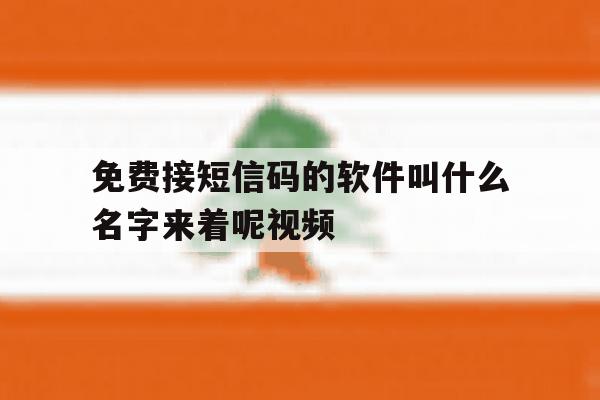 免费接短信码的软件叫什么名字来着呢视频 免费接短信码的软件叫什么名字来着呢视频