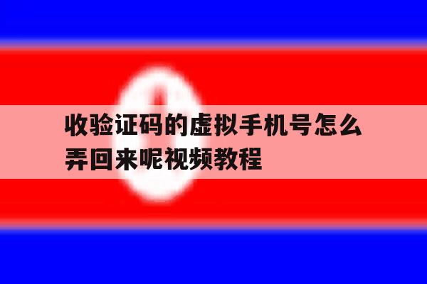 收验证码的虚拟手机号怎么弄回来呢视频教程 收验证码的虚拟手机号怎么弄回来呢视频教程